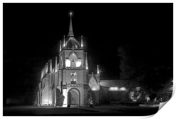 Mae de Dues Church Goa Landscape Print by Arfabita  