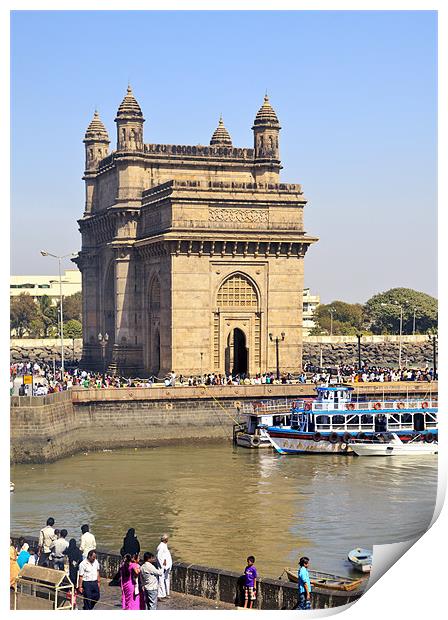 India Gateway from Taj Ocean View Print by Arfabita  