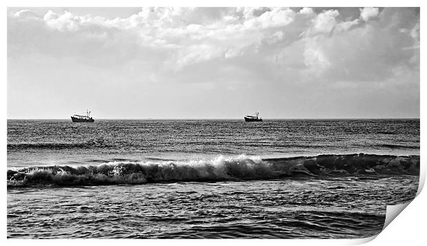 Trawling the Horizon Line Print by Arfabita  