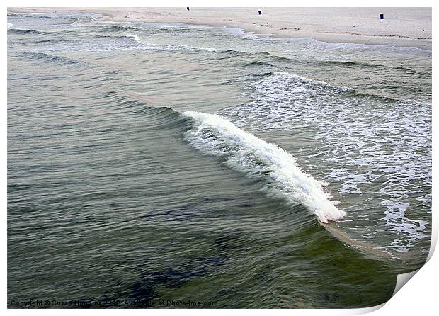 Surf and Sand Print by Susan Medeiros