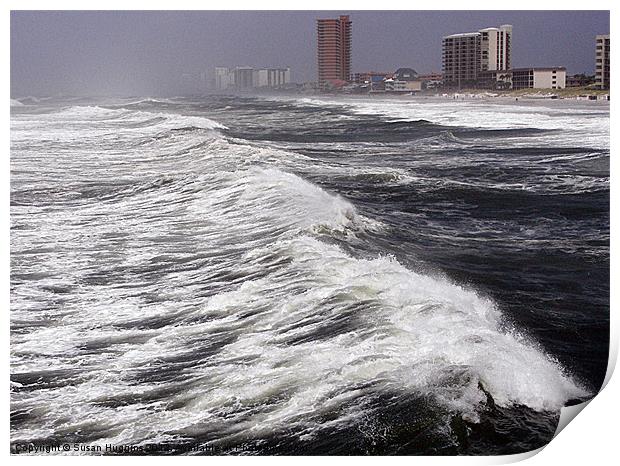 Hurricane Coastline Print by Susan Medeiros