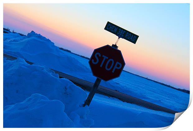 sunset STOP Print by bobbi-jay lamburn