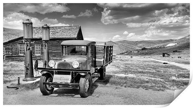 Old Pick-up Truck at Bodie Ghost Town Print by paul lewis