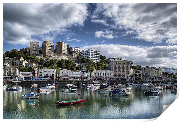 Sunny Torquay Harbor Print by Louise Wagstaff