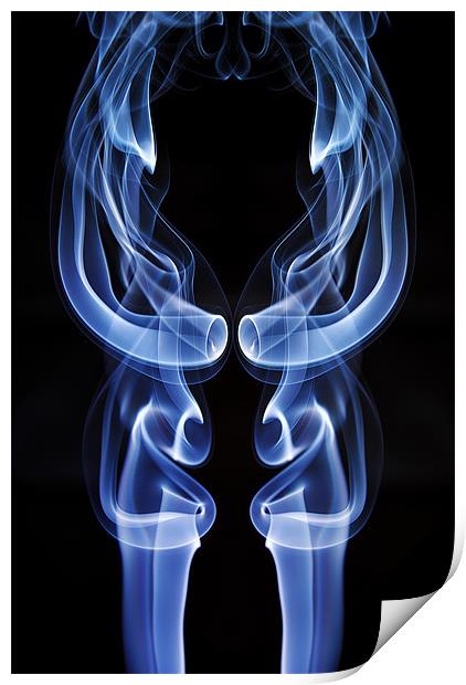Smoke Photography #7 Print by Louise Wagstaff
