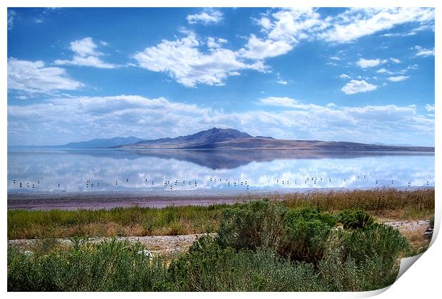 Great Salt Lake and Antelope Island Print by World Images