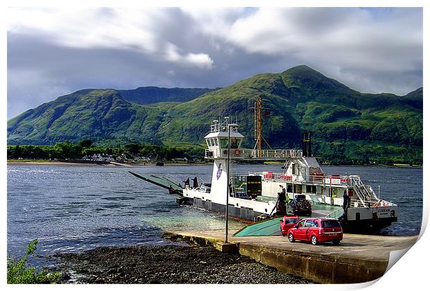 Corran Ferry Loch Linnhe Print by World Images