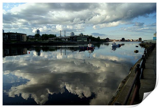 Clouds in the water Print by Ali Brown