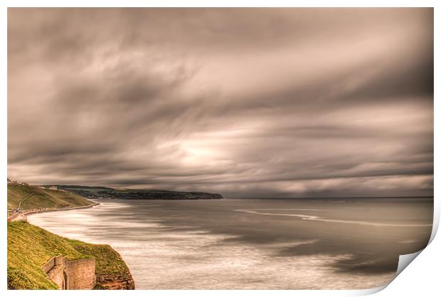 Brooding Skies Over Whitby Print by Jonathan Swetnam