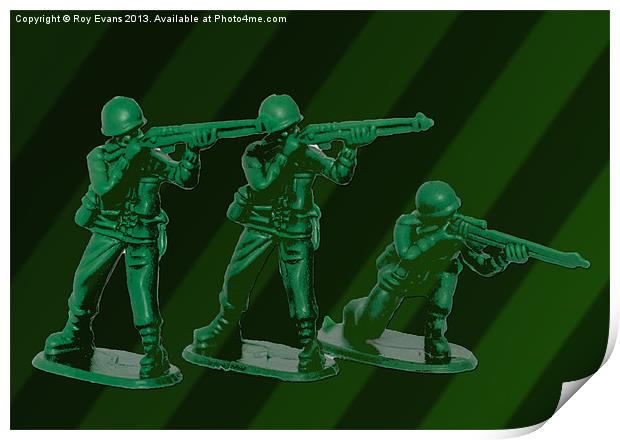 Toy soldiers Print by Roy Evans