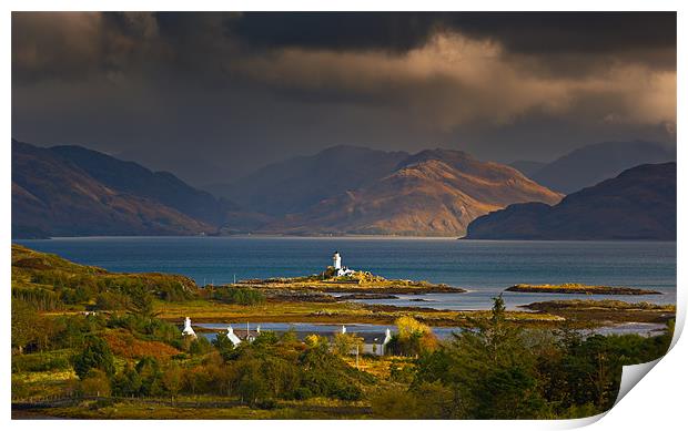Isle Of Ornsay Lighthouse, Skye Print by Ashley Chaplin