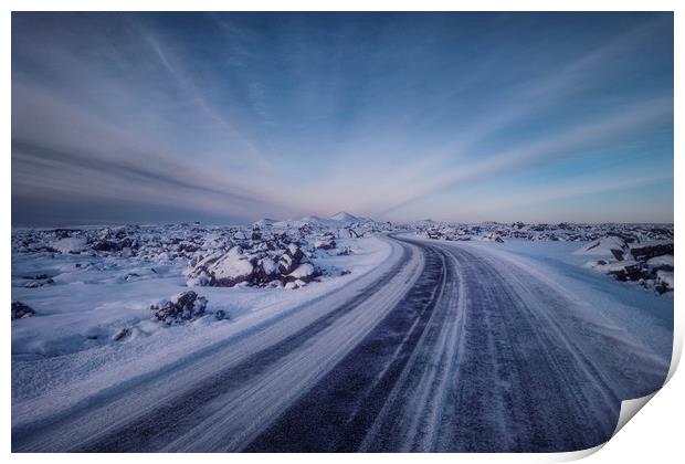Iceland near Grindavik Print by Ashley Chaplin