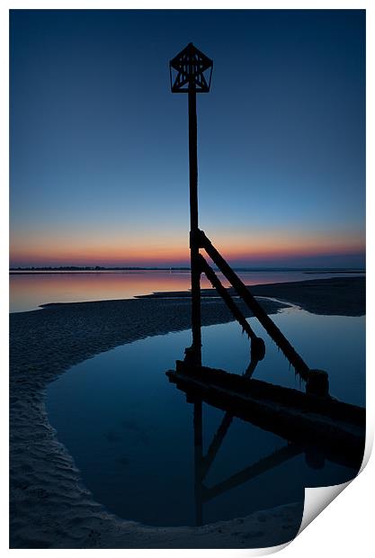 West Wittering Dusk Print by Ashley Chaplin