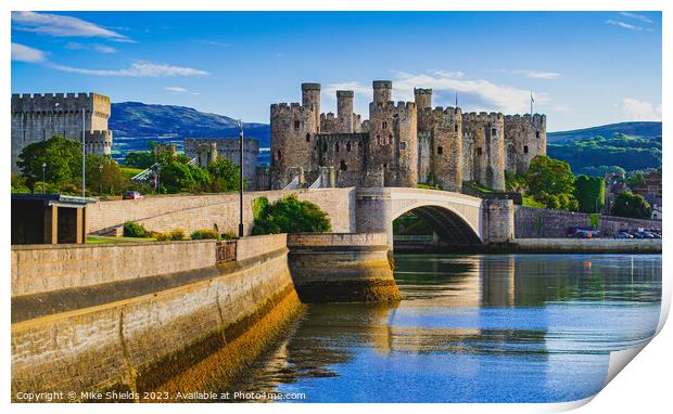 Conwy Castle Print by Mike Shields