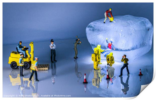 Sub-Zero Rescue: Miniature Heroes Print by Mike Shields