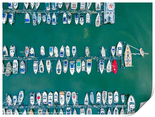 Boat Filled Marina. Print by Mike Shields