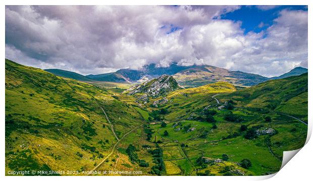 The Nantlle Valley Print by Mike Shields