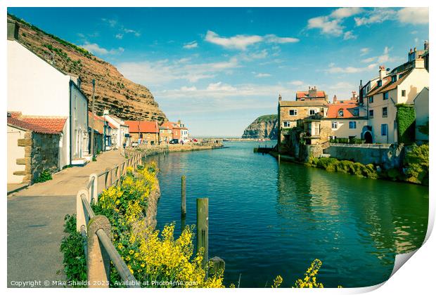 Staithes Beck Print by Mike Shields
