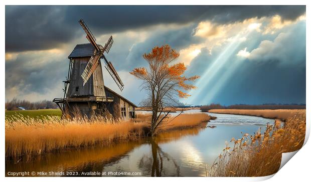 The Forgotten Windmill Print by Mike Shields