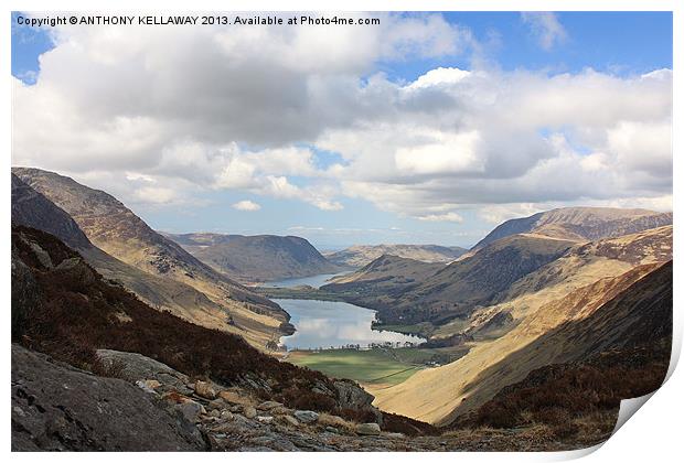 BUTTERMERE FROM HAYSTACKS Print by Anthony Kellaway