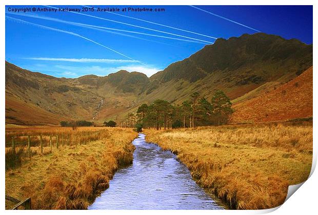  HAYSTACKS FROM BUTTERMERE Print by Anthony Kellaway