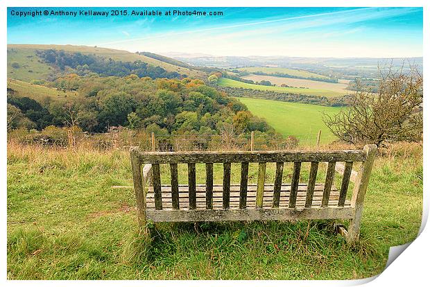  OLD WINCHESTER HILL Print by Anthony Kellaway