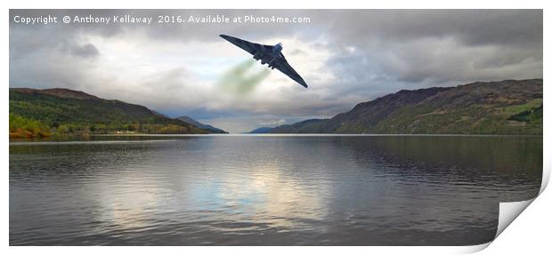 VULCAN OVER LOCHNESS Print by Anthony Kellaway