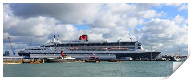     Queen Mary 2                            Print by Anthony Kellaway