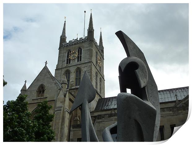 Southwark Cathedral Print by Chuck Foster