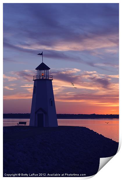 The Lighthouse Print by Betty LaRue