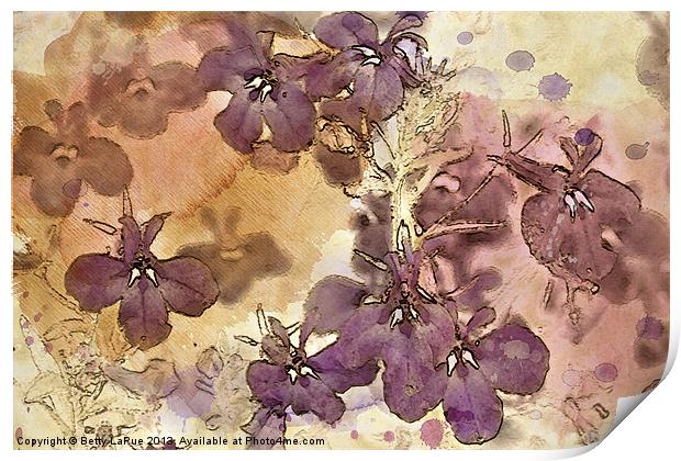 Purple Profusion Print by Betty LaRue
