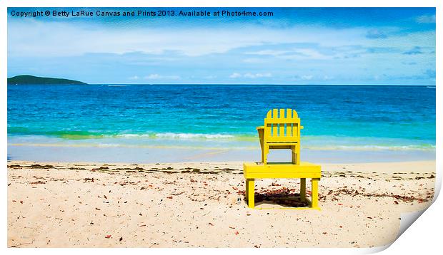 The Yellow Chair Print by Betty LaRue