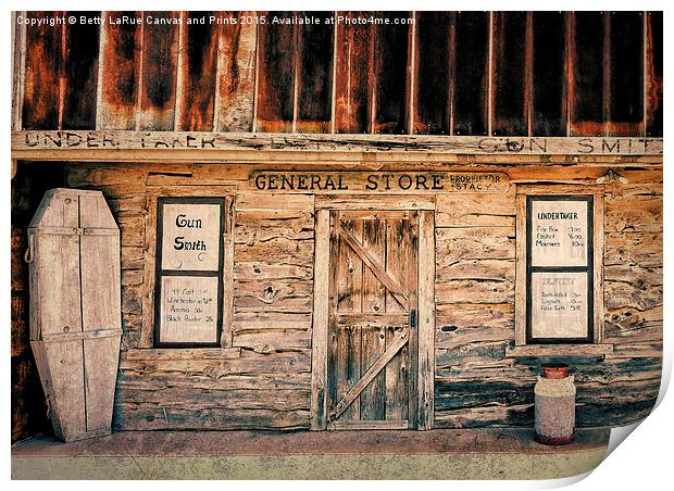  Old West General Store Print by Betty LaRue