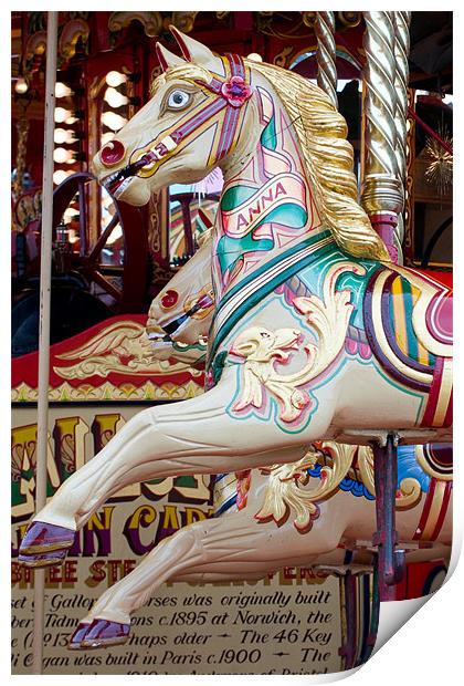 Funfair Carousel Horse Print by VICTORIA HENDRICK