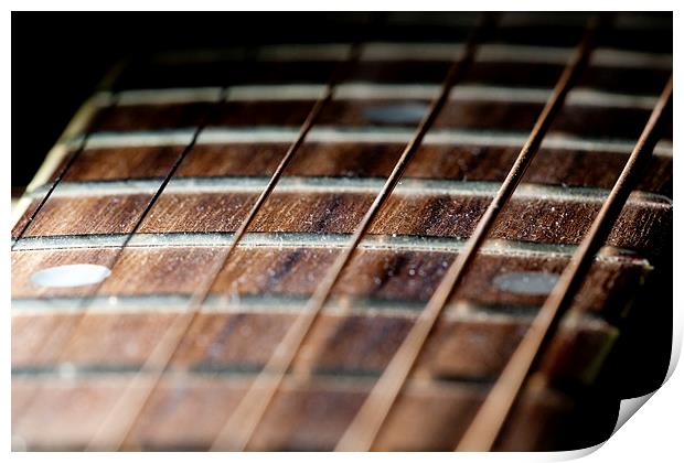 Guitar Neck Print by Adam Withers