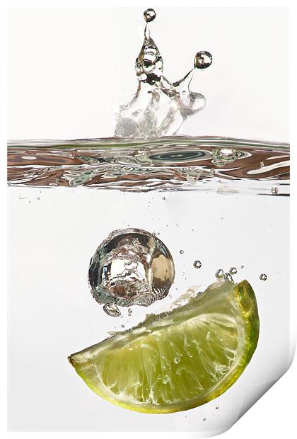 Lime Splash Print by Alan Todd
