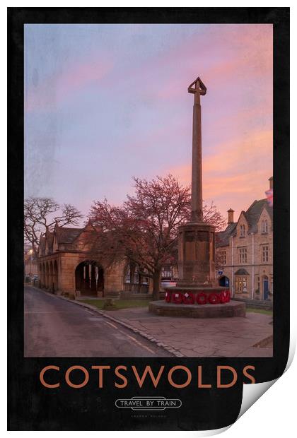 cotswolds Railway Poster Print by Andrew Roland