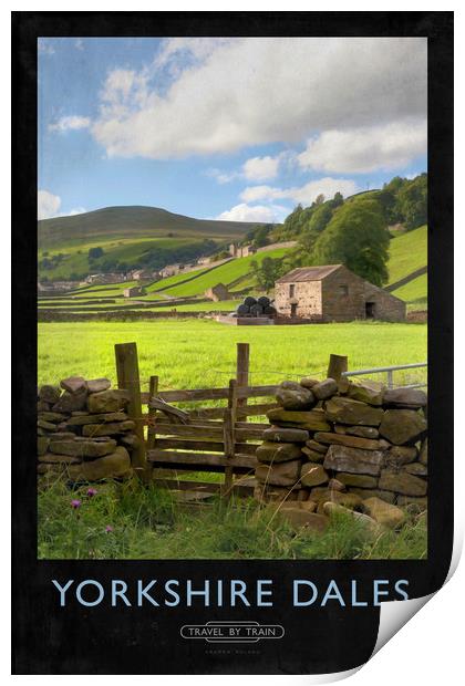 Yorkshire Dales Railway Poster Print by Andrew Roland