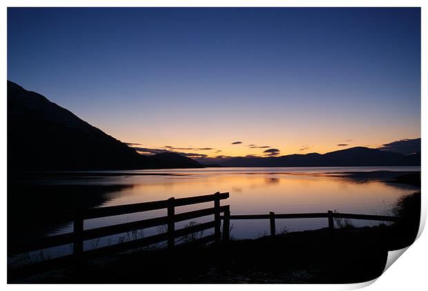 Loch Linnhe Sunset Print by Fiona McCormick