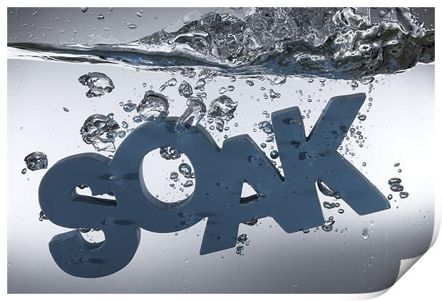 Soak splash Print by Carl Floodgate