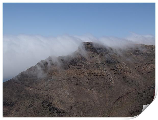 Clouds on the Mountain Print by Liam Sims