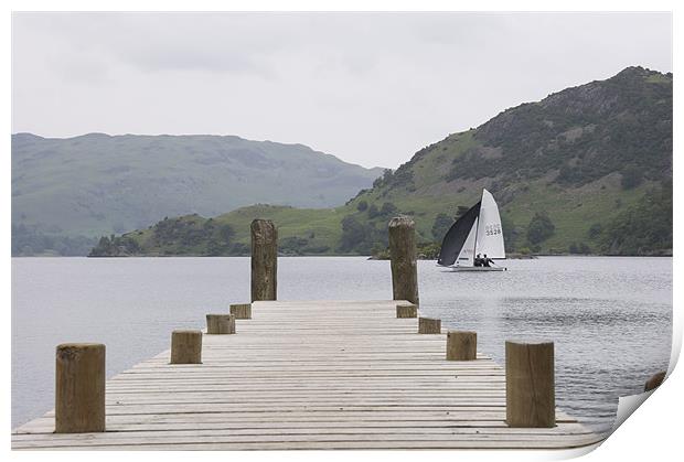 Jetty on Ullswater Print by Chris Johnson