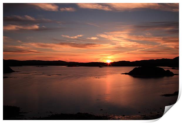 Sunset over Iona Print by James Marsden