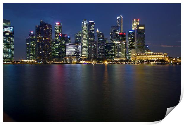  Singapore at night Print by James Marsden