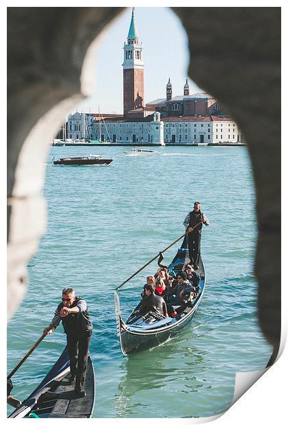 Rowing in Venice Print by Chiara Cattaruzzi