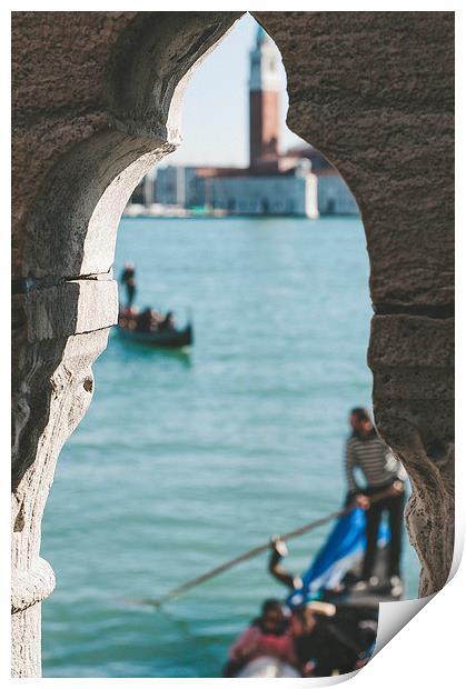 Rowing in Venice Print by Chiara Cattaruzzi