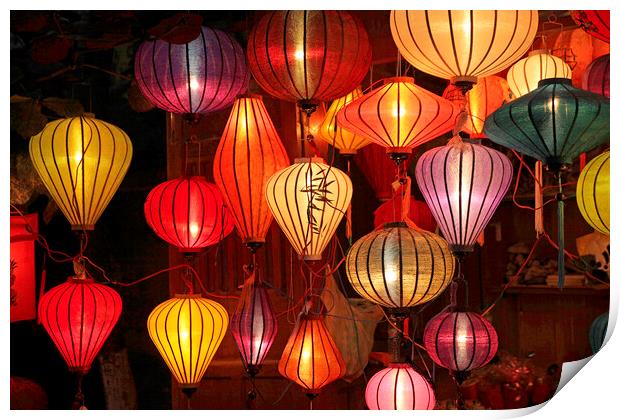  Colorful Lanterns of Hoi An Print by peter schickert