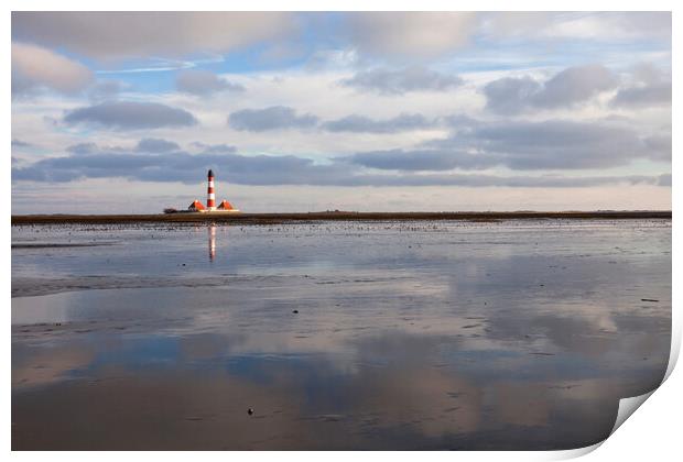 North Sea lighthouse Print by peter schickert