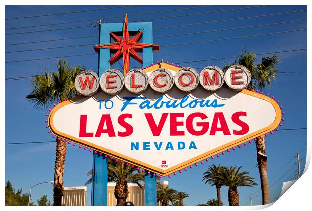 Welcome to fabulous Las Vegas Print by peter schickert