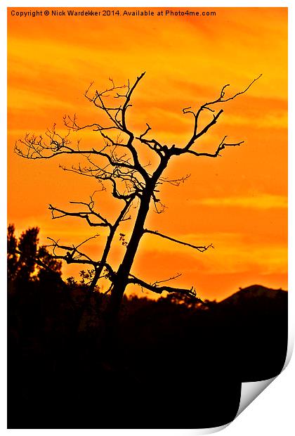  Cumbrian Sunset Print by Nick Wardekker
